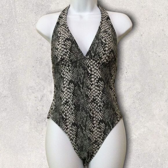 Catalina Snakeskin Halter One‎ Piece Swimsuit S - Picture 1 of 10